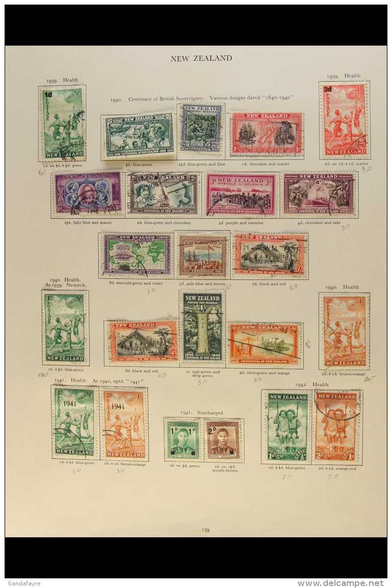 1936-52 ALL DIFFERENT USED COLLECTION  Includes 1940 Centennial Set, 1940 Health Set, 1947-52 Defin Set, Good... - Other & Unclassified