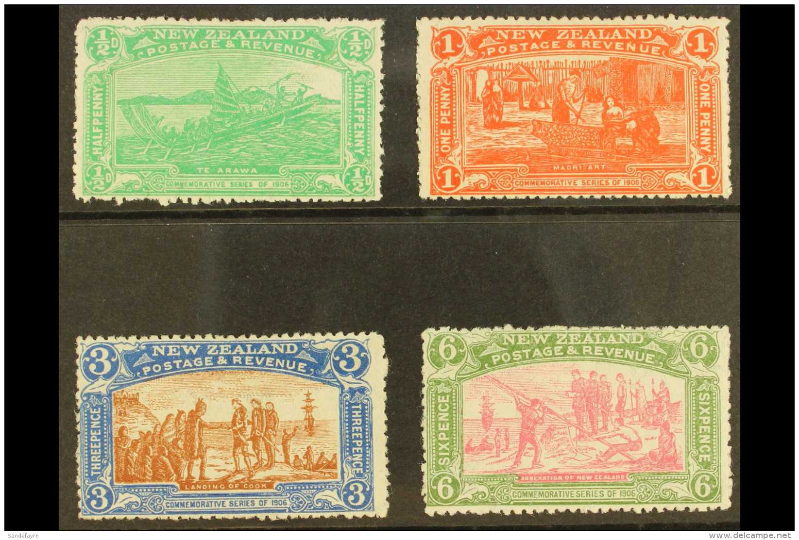 1906  Christchurch Exhibition Set, SG 370/373, Fresh Mint. (4) For More Images, Please Visit... - Other & Unclassified