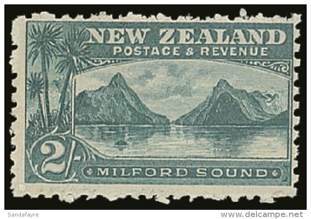 1903  2s Blue Green Milford Sound, On Laid Paper SG 269a, Very Fine Mint.  For More Images, Please Visit... - Other & Unclassified