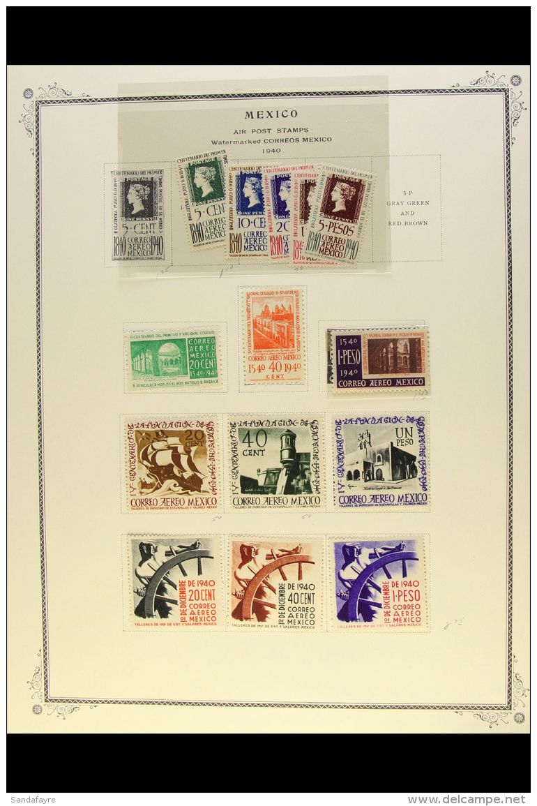 1929-77 AIR POST COLLECTION  An Extensive Mint/nhm Or Used (mostly Very Fine Mint) Collection Presented On... - Mexico