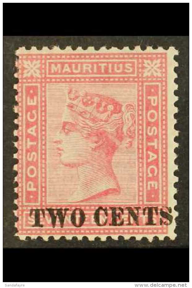 1891  2c On 17c Rose, SG 119, Fine Mint. For More Images, Please Visit... - Mauritius (...-1967)