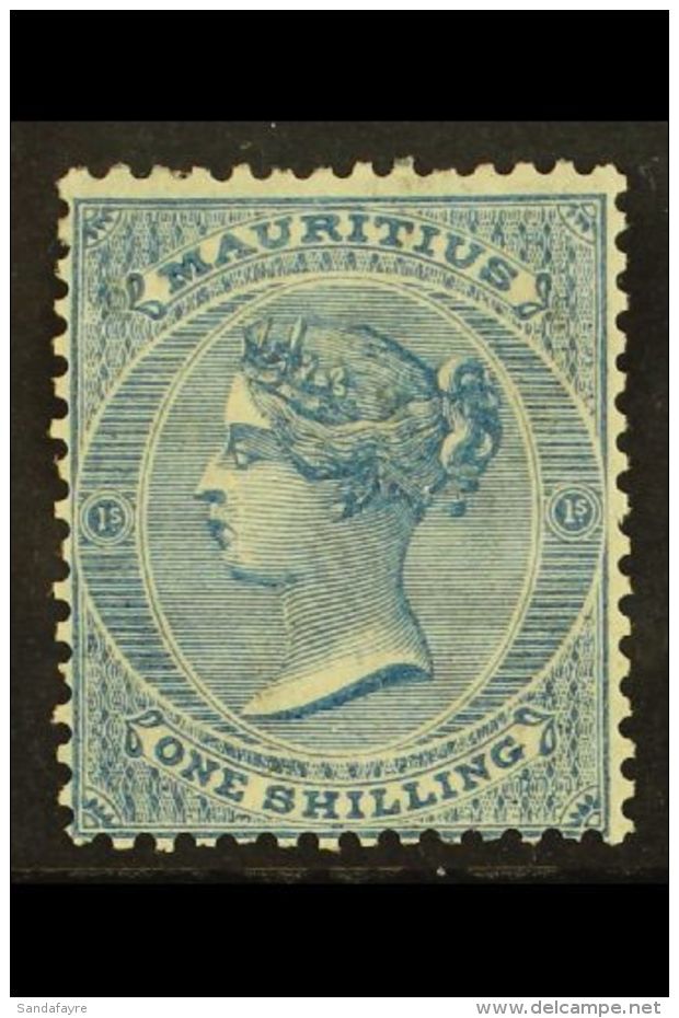 1863-72  1s Blue, SG 69, Fine Mint With Large Part OG For More Images, Please Visit... - Mauritius (...-1967)