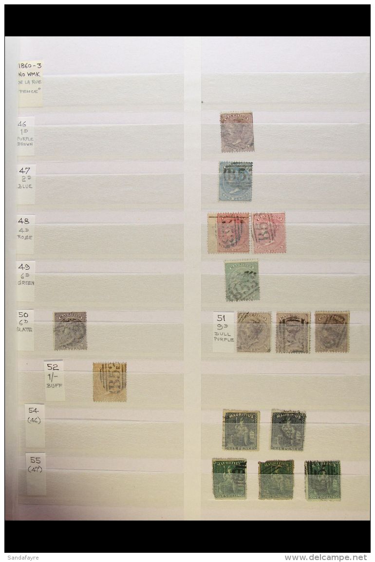 1860-1958 USED RANGES ON STOCK PAGES CAT &pound;5000+  Some Mixed Condition (QV) And Duplication But Many Stamps... - Mauritius (...-1967)