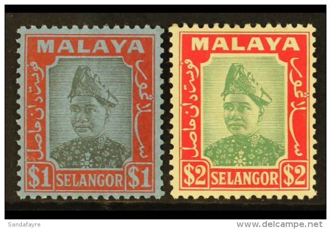 SELANGOR  1941 $1 &amp; $2 Sultan Hisamud-din Alam Shah, SG 86/7, Very Fine Mint. (2 Stamps) For More Images,... - Other & Unclassified