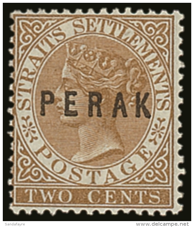 PERAK  1880 - 1881 2c Brown, Wmk CC, Ovptd Type 9, SG 9, Very Fine Mint. For More Images, Please Visit... - Altri & Non Classificati