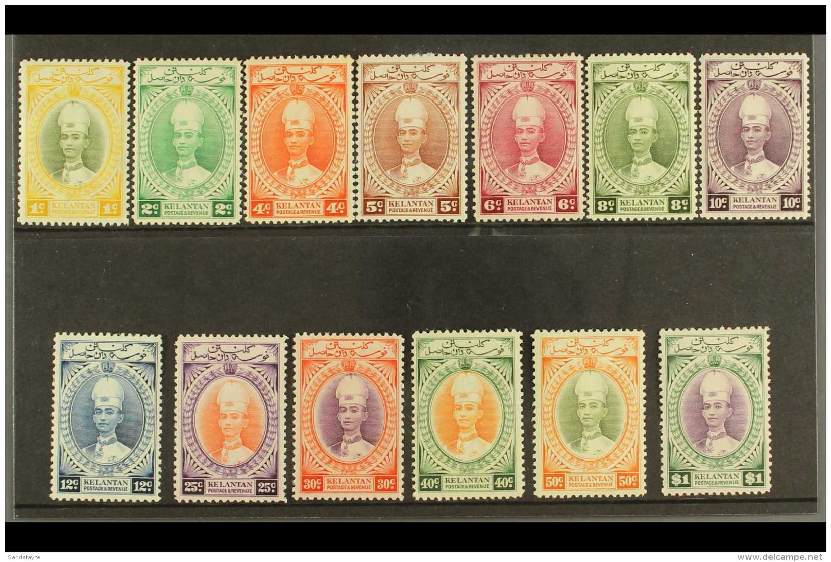 KELANTAN  1937 Sultan Ismail Set To $1 Complete, SG 40/52, Very Fine And Fresh Mint. (13 Stamps) For More Images,... - Other & Unclassified