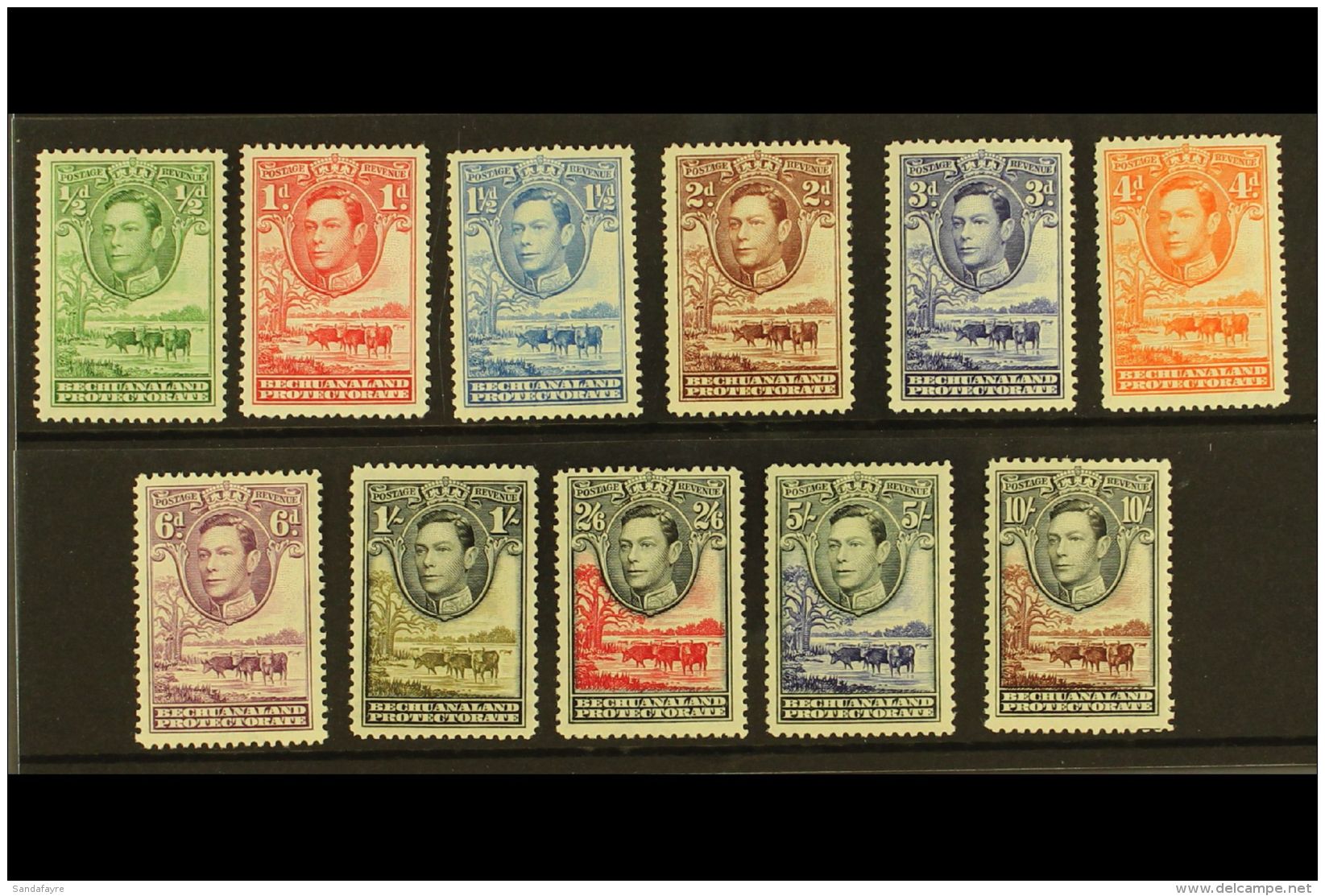 1938-52  Baobab Tree &amp; Cattle Complete Set, SG 118/28, Very Fine Mint, Fresh. (11 Stamps) For More Images,... - Altri & Non Classificati