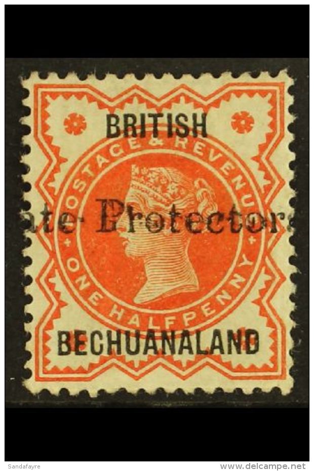 1890  &frac12;d Vermilion With 19mm "Protectorate" Overprint, SG 55, Fine Mint. For More Images, Please Visit... - Other & Unclassified