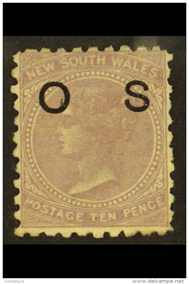 NEW SOUTH WALES  OFFICIAL 1880 10d Lilac Perf 10, SG O18ac, Fine Mint Part OG. For More Images, Please Visit... - Sonstige & Ohne Zuordnung
