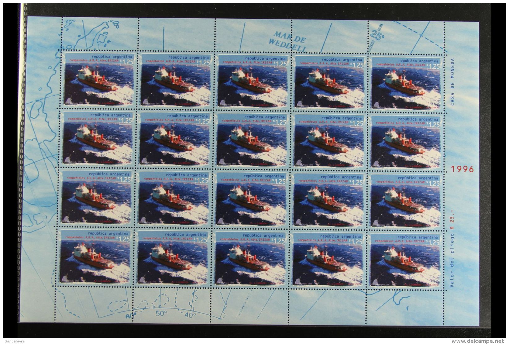 1996  Argentinian Presence In The Antarctic Set, SG 2507/2508, With Each As COMPLETE SHEETLETS Of 20, Never... - Other & Unclassified