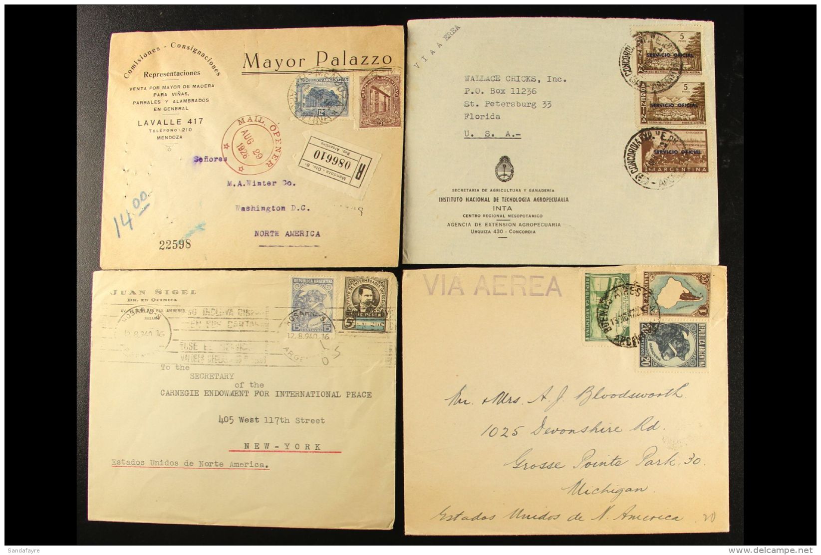 1897-1952 COVERS.  An Interesting Group Of Commercial Covers Inc Registered, Airmail &amp; Censored Items, 1932... - Other & Unclassified