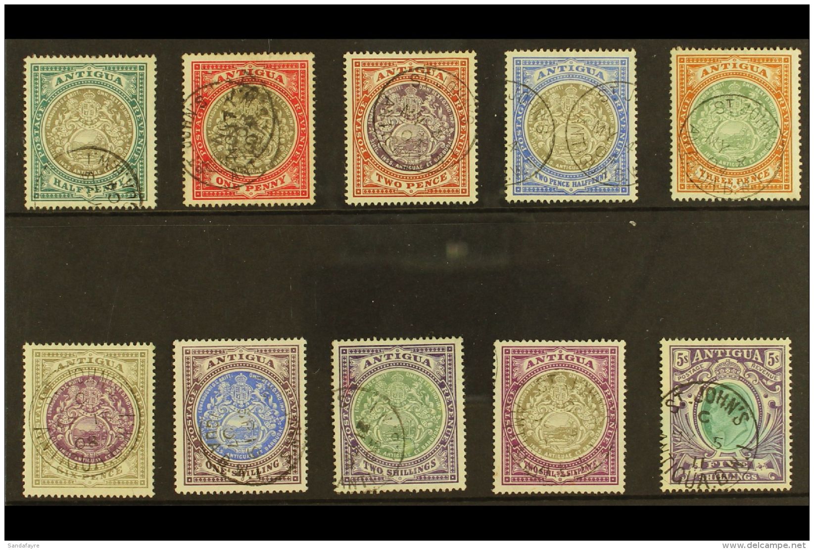 1903-07  CC Watermark Set, SG 31/40, Fine Cds Used (10 Stamps) For More Images, Please Visit... - Other & Unclassified