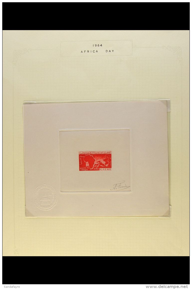 1964  45c Africa Day (as Yvert 386, SG 422) - A Signed SUNKEN DIE PROOF In Red, Overall Approx 160 X 125mm. For... - Other & Unclassified