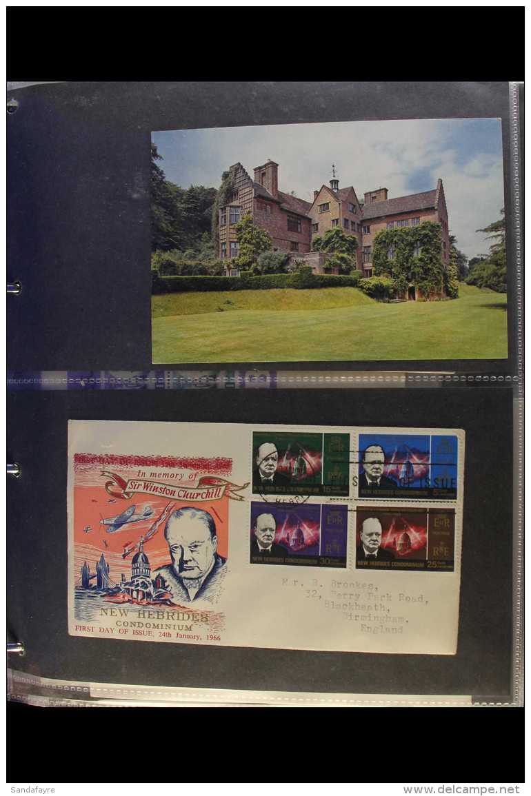 WINSTON CHURCHILL  1965-2005 COVERS, CARDS, AEROGRAMME &amp; EPHEMERA COLLECTION Presented In A Large 4 Ring... - Ohne Zuordnung