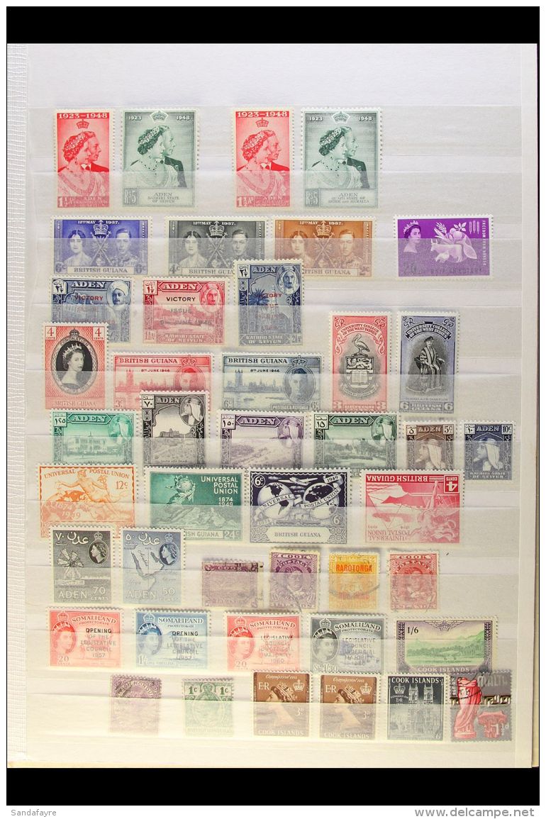 BRITISH COMMONWEALTH  20th Century Mostly Used Stamps On Leaves &amp; Stock Pages, Inc Extensive Malaysia &amp;... - Other & Unclassified