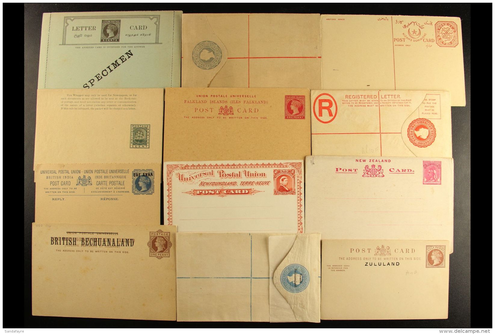 BRITISH COMMONWEALTH  POSTAL STATIONERY 1880's-1890's QV Unused Collection Of Various Postal &amp; Letter Cards,... - Sonstige & Ohne Zuordnung