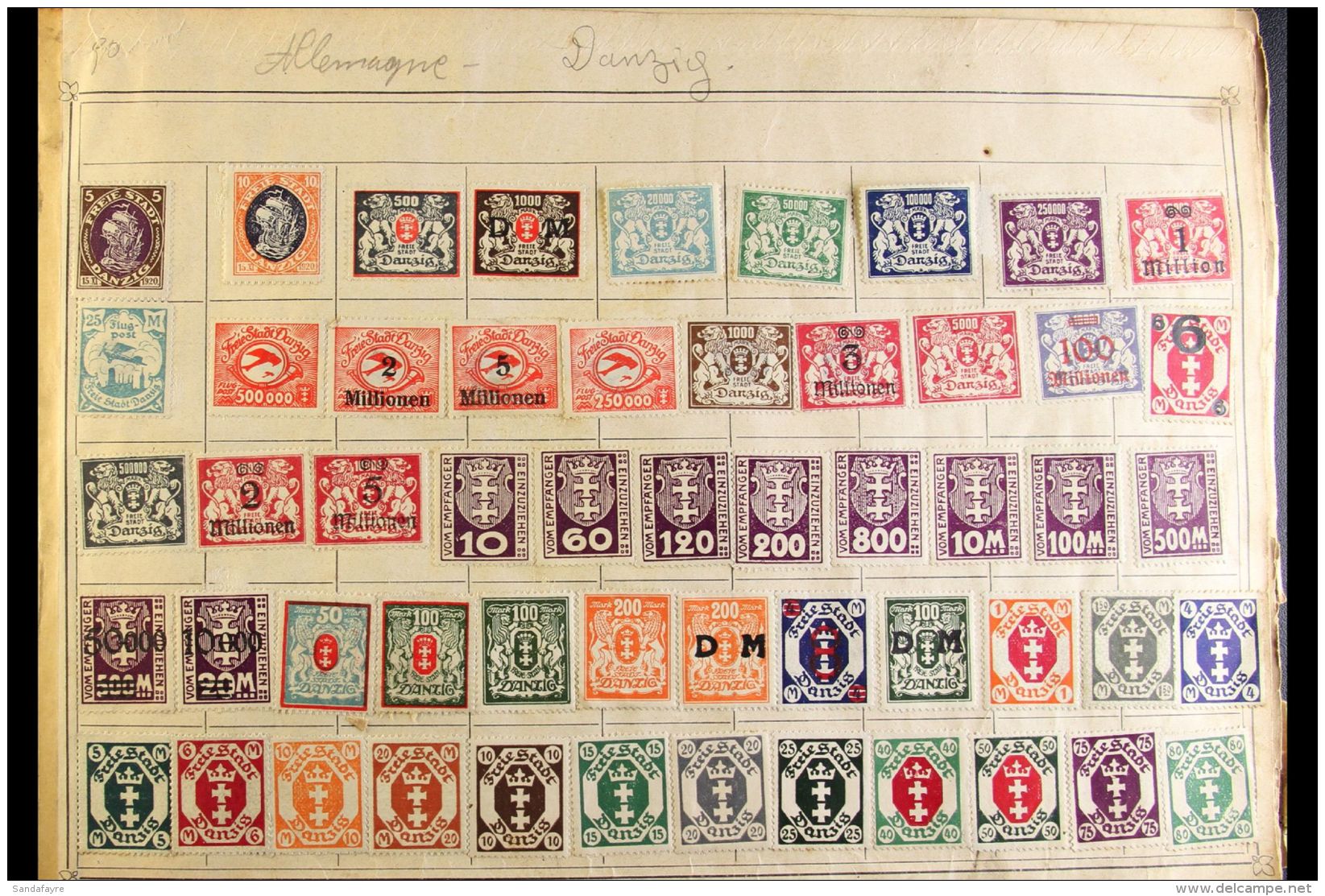 PROJECT - "OLD TIME" WORLD COLLECTION  1840s- 1960s Mint &amp; Used Ranges From Around The World In 5 Tatty &amp;... - Other & Unclassified
