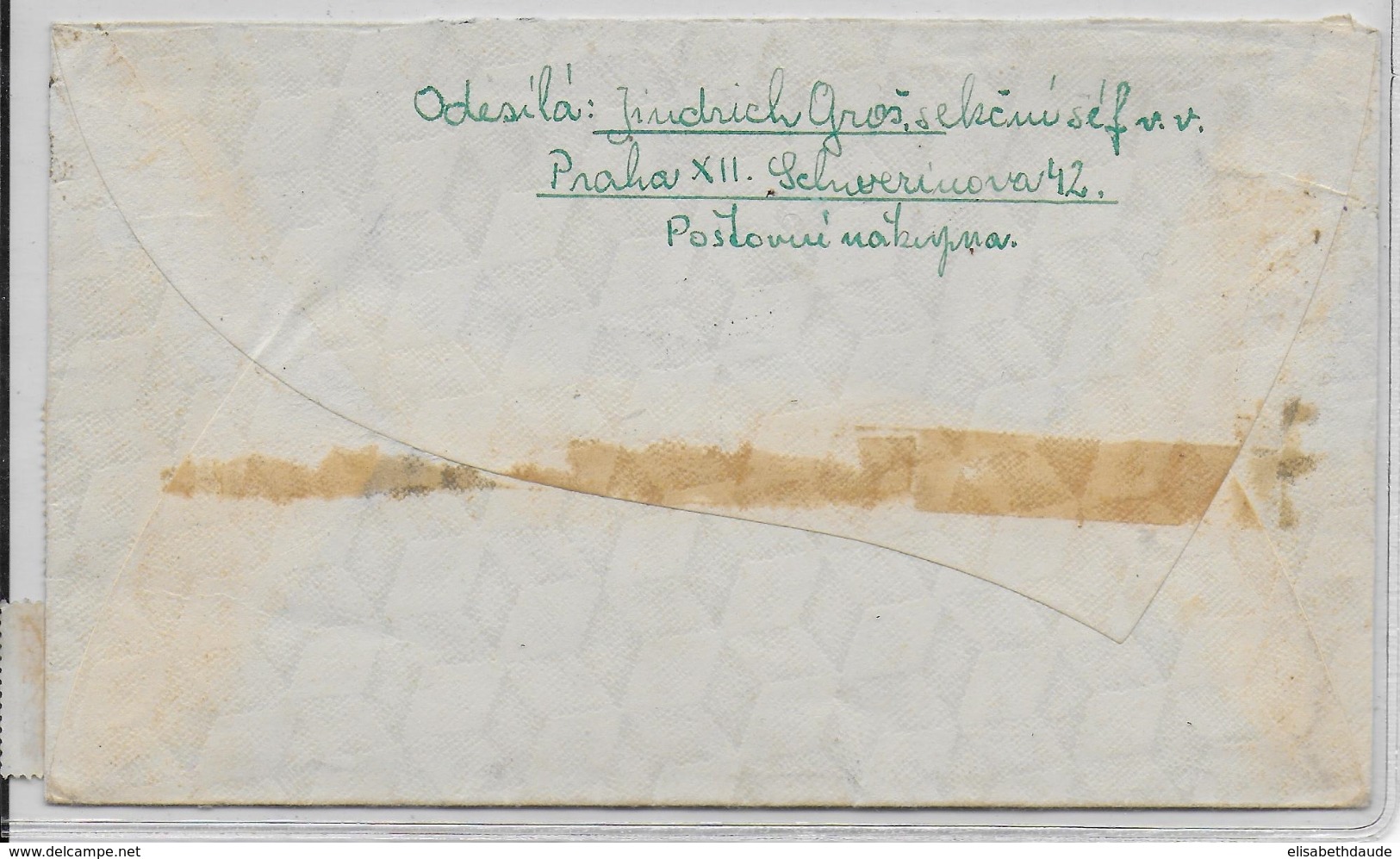 BÖHMEN UND MÄHREN - 1942 - ENVELOPPE EXPRES De PRAGUE Avec TAXE + OBLITERATION TELEGRAPHIQUE PNEUMATIQUE - Brieven En Documenten