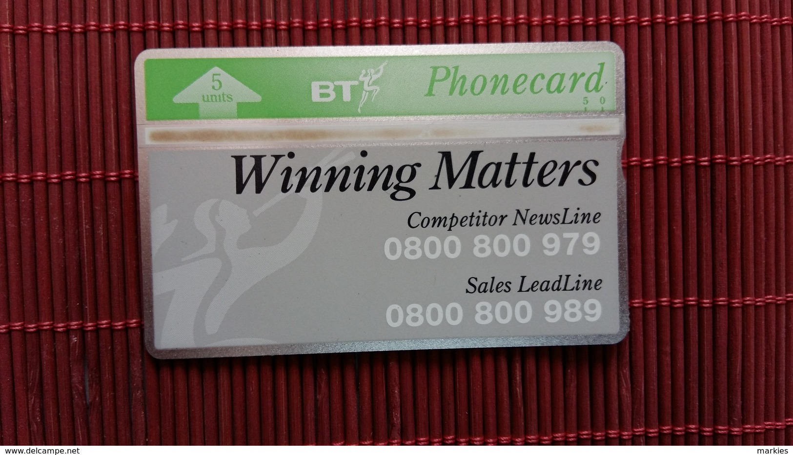 Phonecard Private Uk Winnig Matters 324 D (Mint,Neuve) Rare - BT Emissions Privées