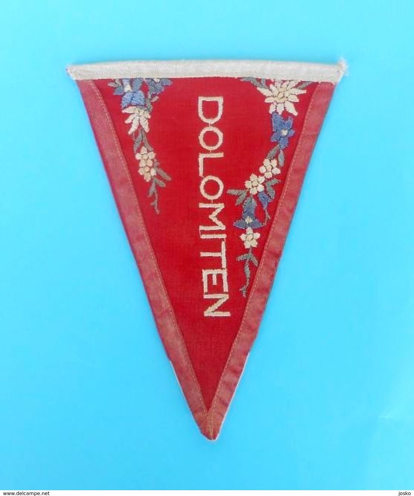 WINTER OLYMPIC GAMES CORTINA 1956. Dolomiten Italy - Vintage Olympics Pennant Flag Fanion Jeux Olympiques Olympia Italia - Apparel, Souvenirs & Other