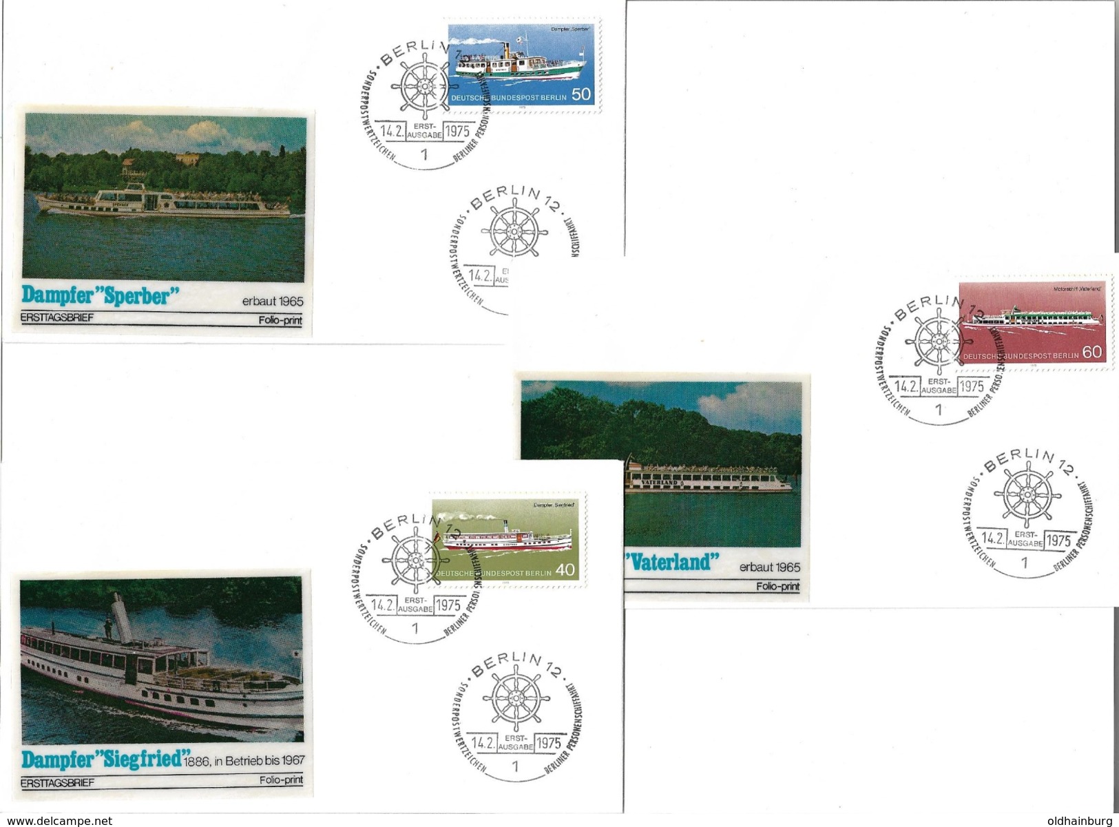 1405f: 6 Verschiedene Schiffsmotive, Berlin- FDC- Kuverts Lt. Scans - Maritime