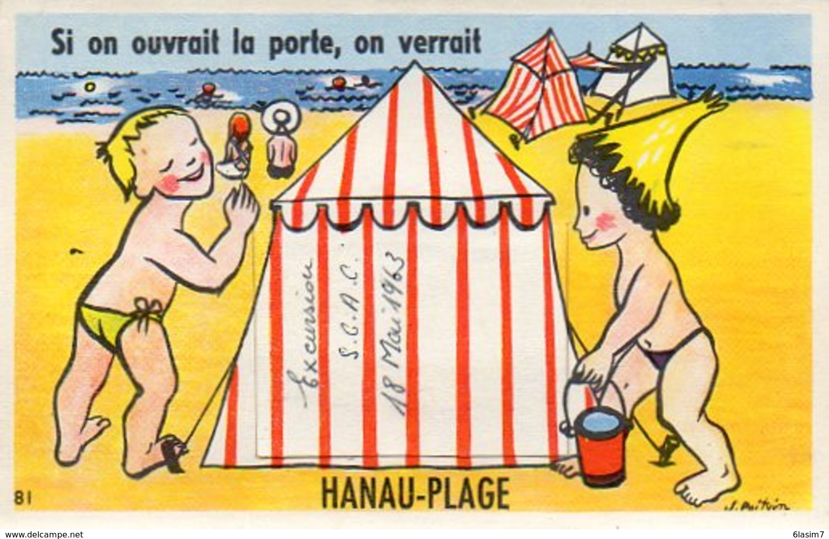 CPA - HANAU-PLAGE (57) - Carte à Système Avec Un Volet Découvrant Un Accordéon De 10 Photos - Environs D'Eguelshardt - Autres & Non Classés