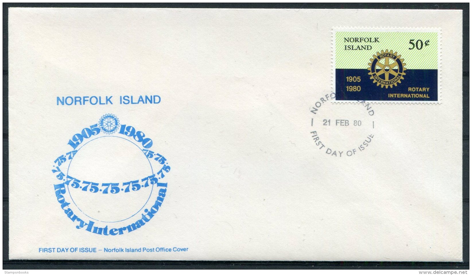 1980 Norfolk Island Rotary International FDC - Norfolkinsel