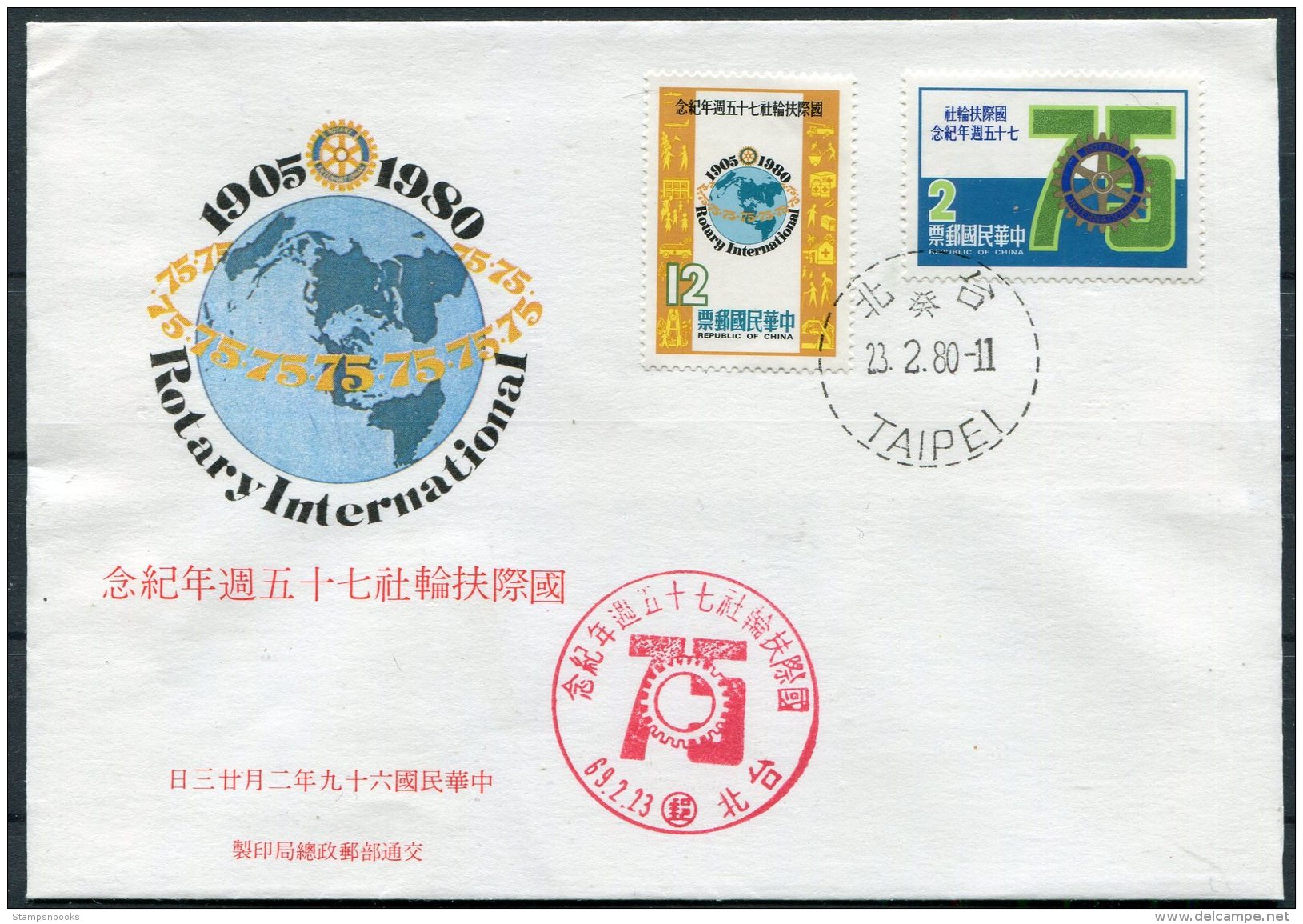 1980 Taiwan Rotary International FDC - FDC