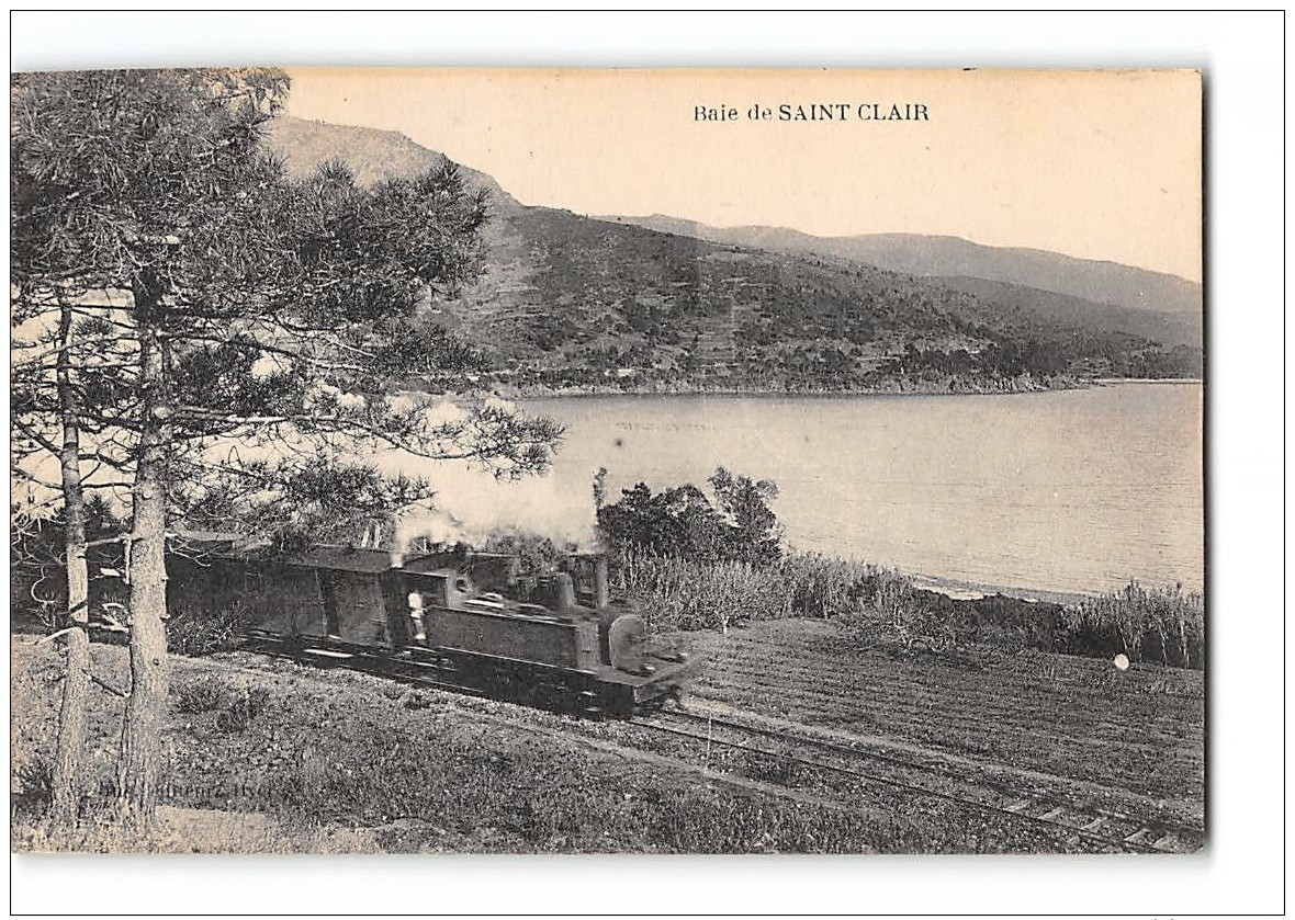 CPA 83 Saint Clair La Baie Le Train Tramway Ligne De Toulon Saint Raphael - Le Lavandou