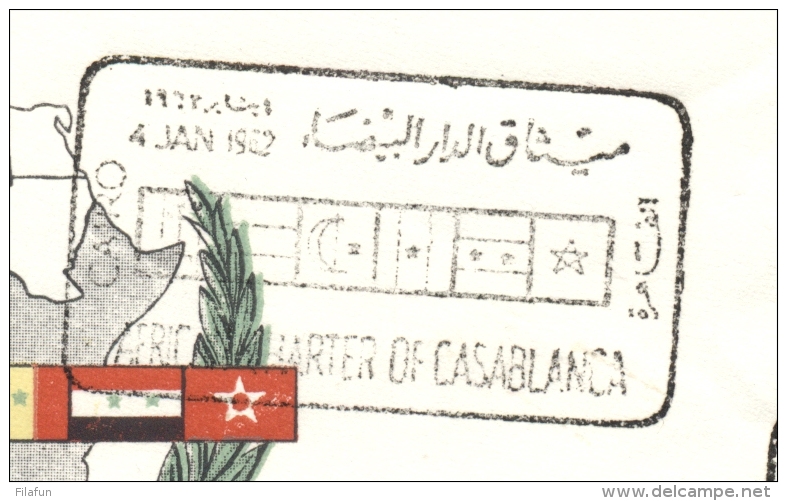 Egypte - 1962 - Casablanca Conference - FDC - Not Sent - Brieven En Documenten