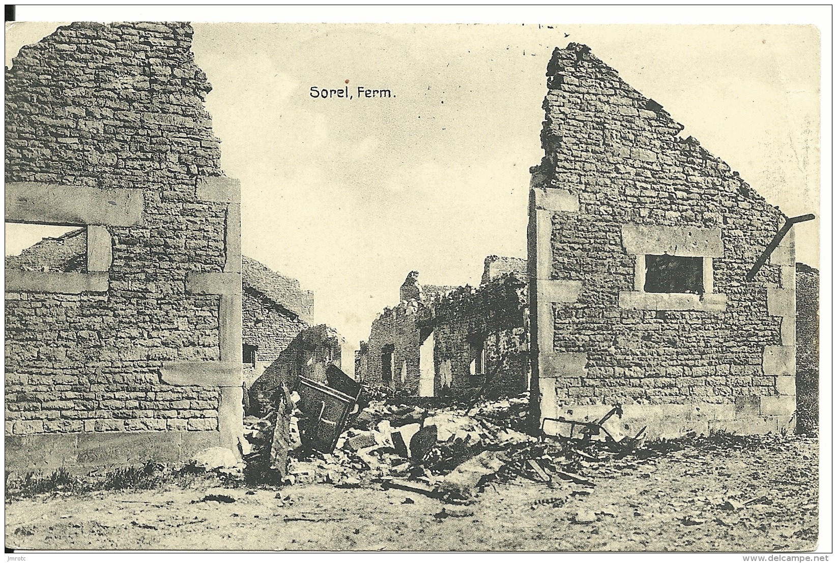 Cpa,   Vers Verdun , Ferme Sorel , Guerre 14/18,  1915  , Feldpost  5 Res. Korps.  (88/89) - Verdun