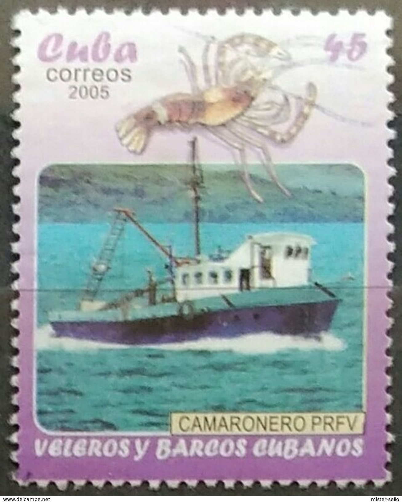 CU BA 2005 Fishing Ships. USADO - USED. - Used Stamps