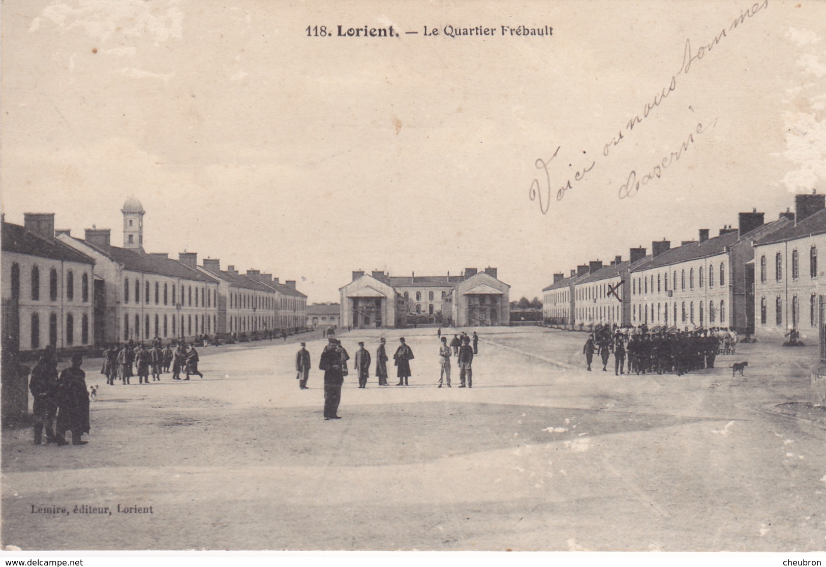 56. LORIENT. CPA . LE QUARTIER FREBAULT. ANNEE 1913 - Casernes