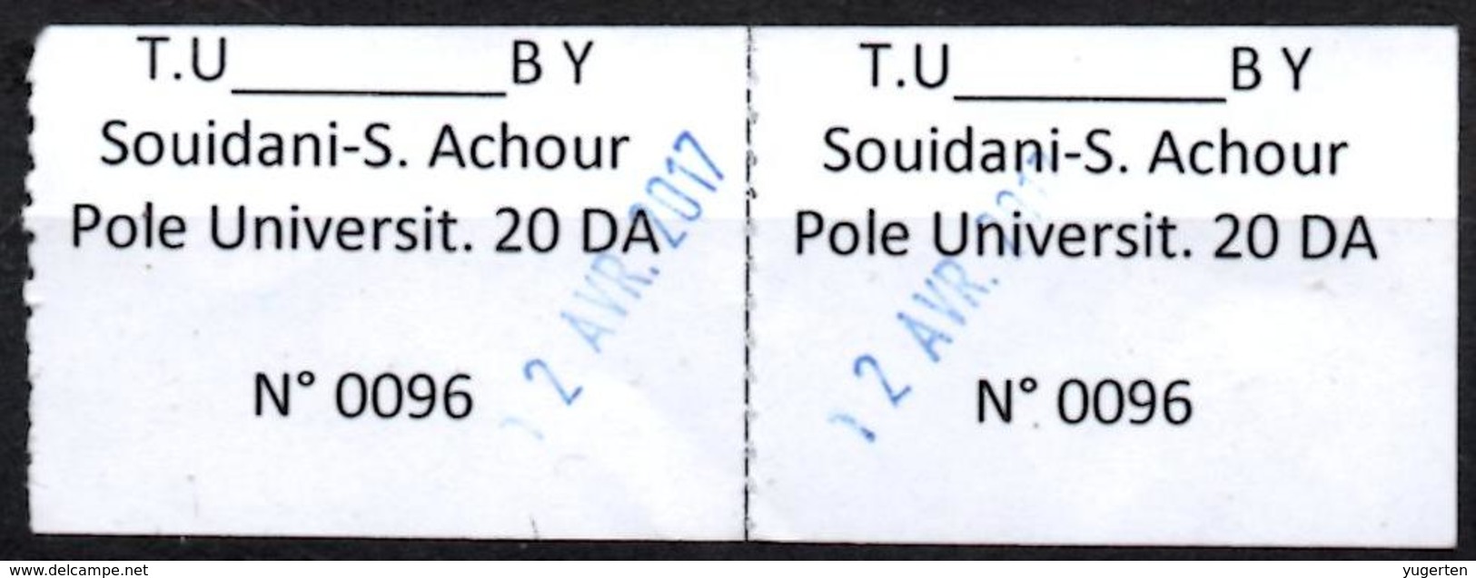 Ticket Transport Algeria Bus Transport Urbain - Annaba - Trajet Souidani / Sidi Achour (Pôle Universitaire) - World