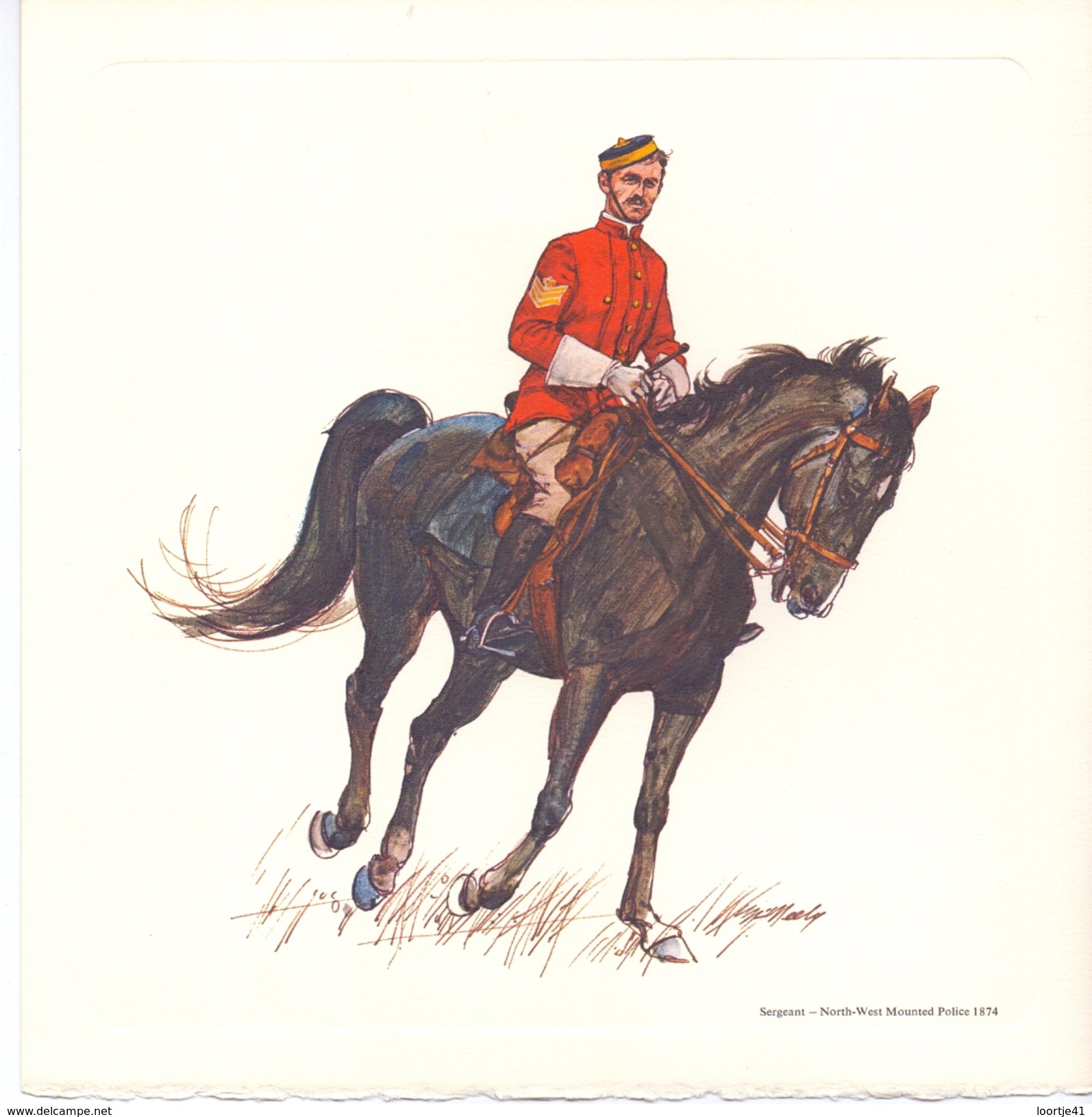 Brochure 100 Jaar Canadian Mounted Police 1873 - 1973 - Chromo Sergeant 1898 + 1874 Canada - Autres & Non Classés