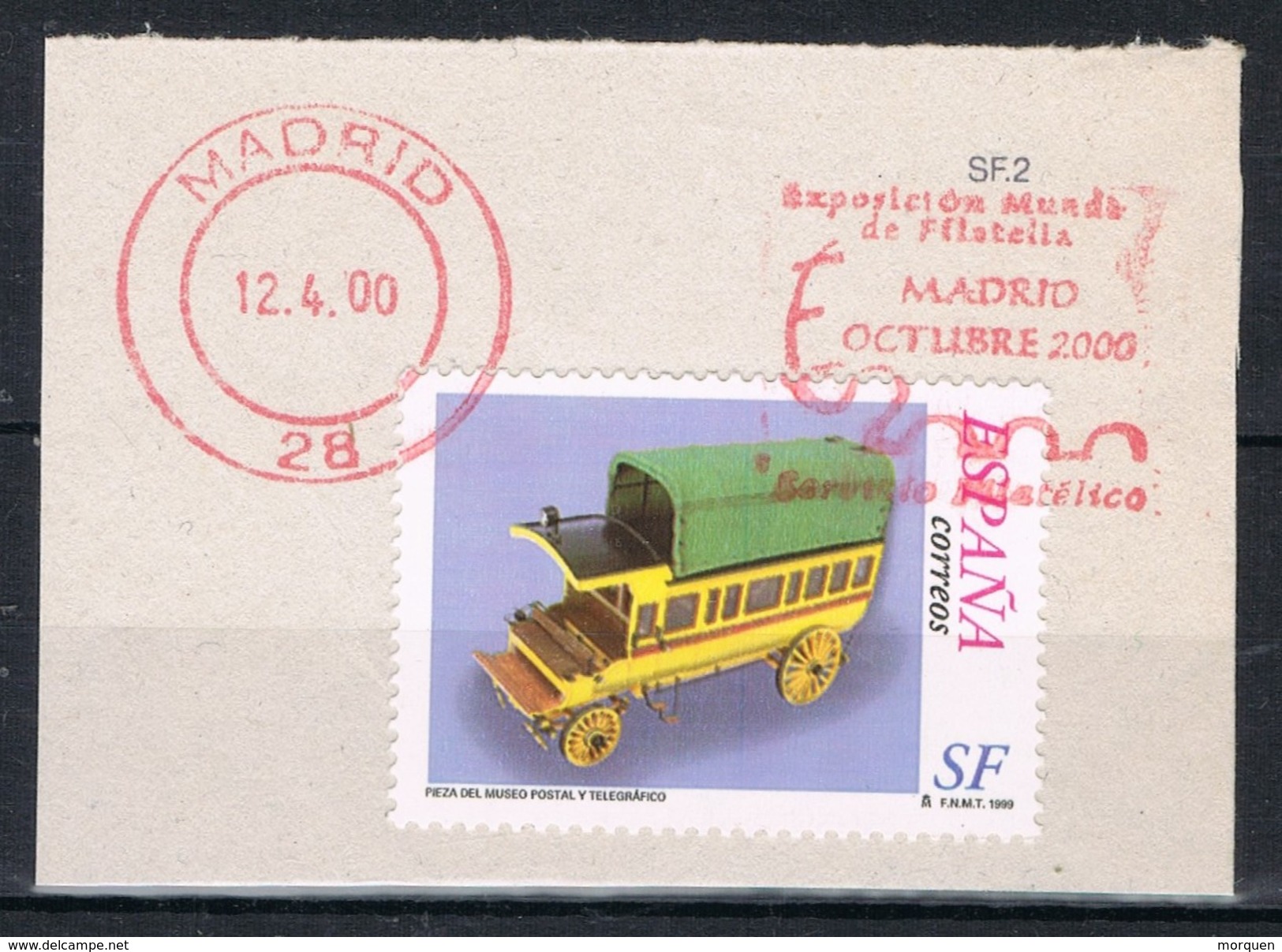 Sello Franquicia Postal S.F. Servicio Filatelico 1999. España. Museo Postal º - Vrijstelling Van Portkosten