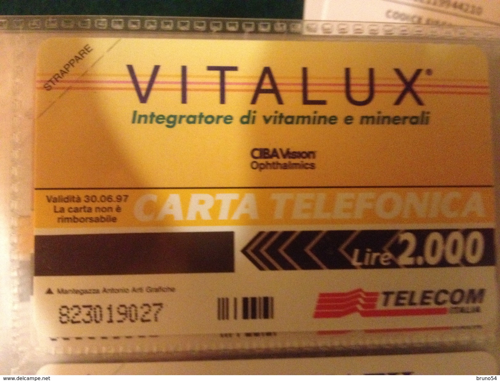 Scheda Telefonica Golden 271 Da Lire 2000 Nuova Vitalux Integratore Vitamine Tiratura 25.000 - Private Riedizioni