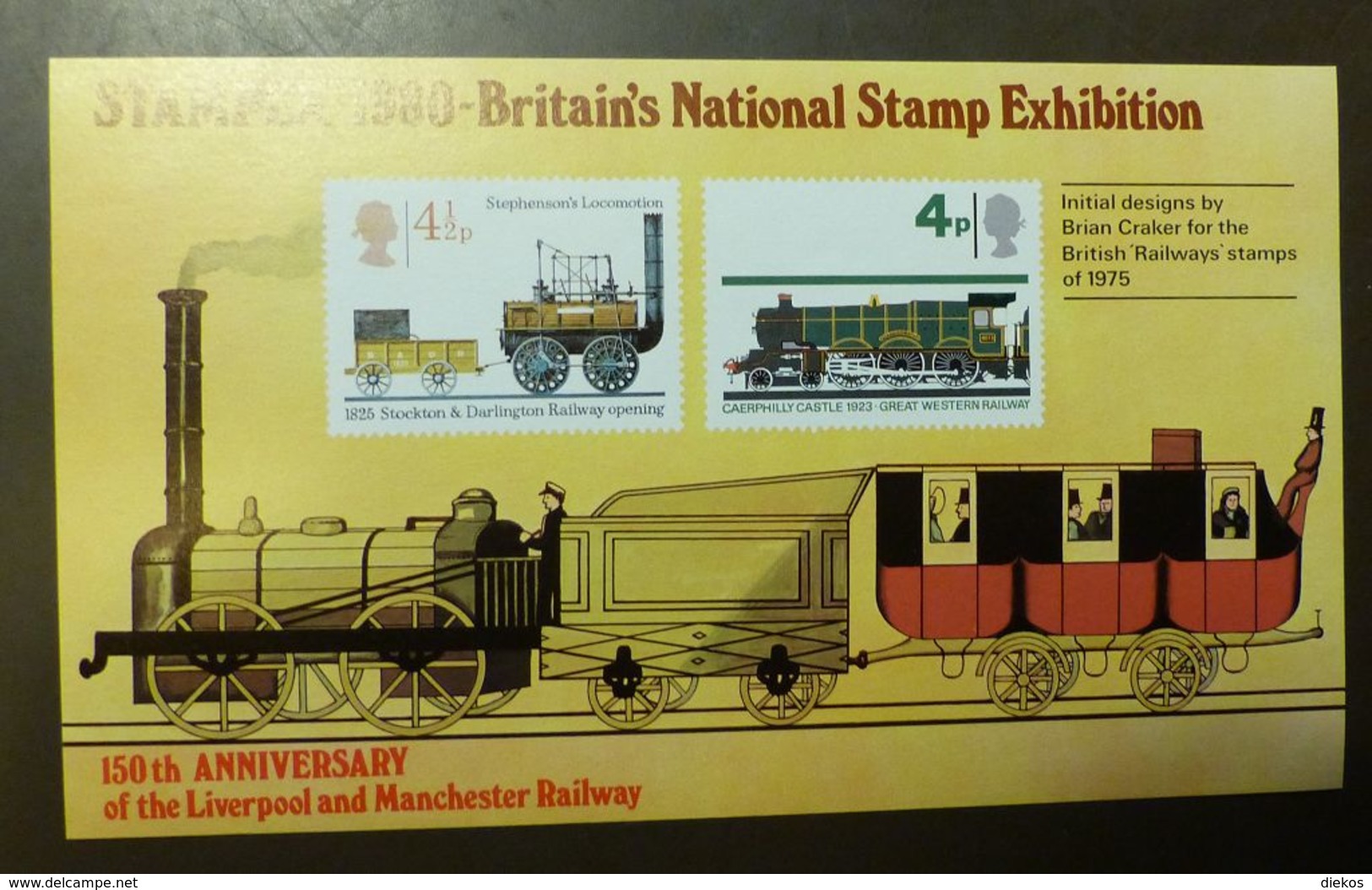 GB  Block  STAMPEX 1980  Train   ** MNH  #4814 - Fictifs & Spécimens