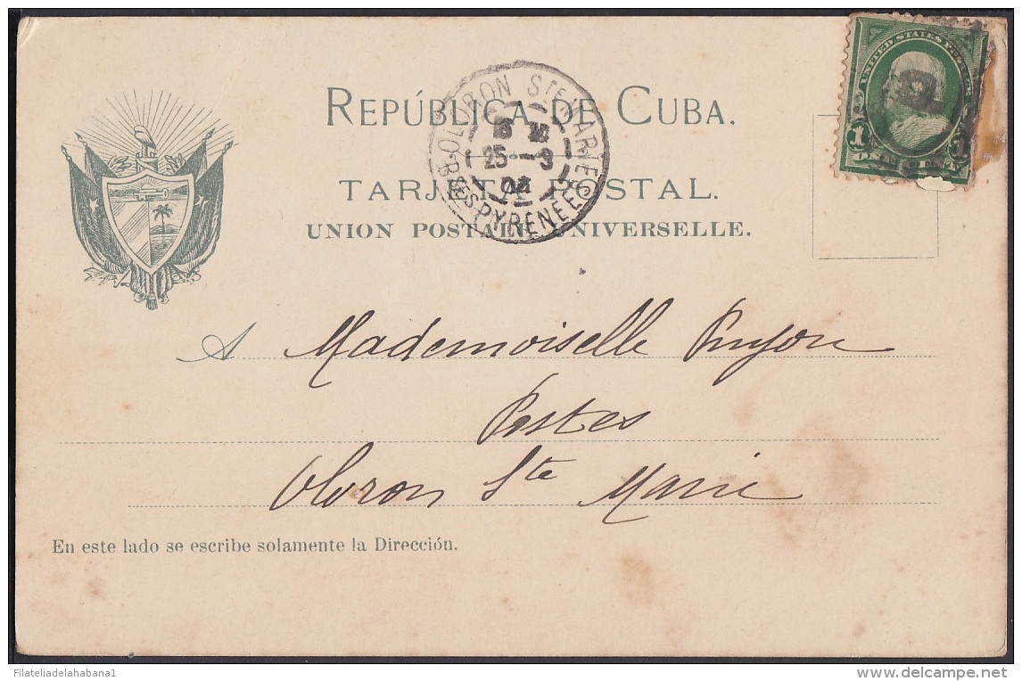 POS-485 CUBA POSTCARD. 1907. INGENIO DE AZUCAR. SUGAR MILLS. - Cuba