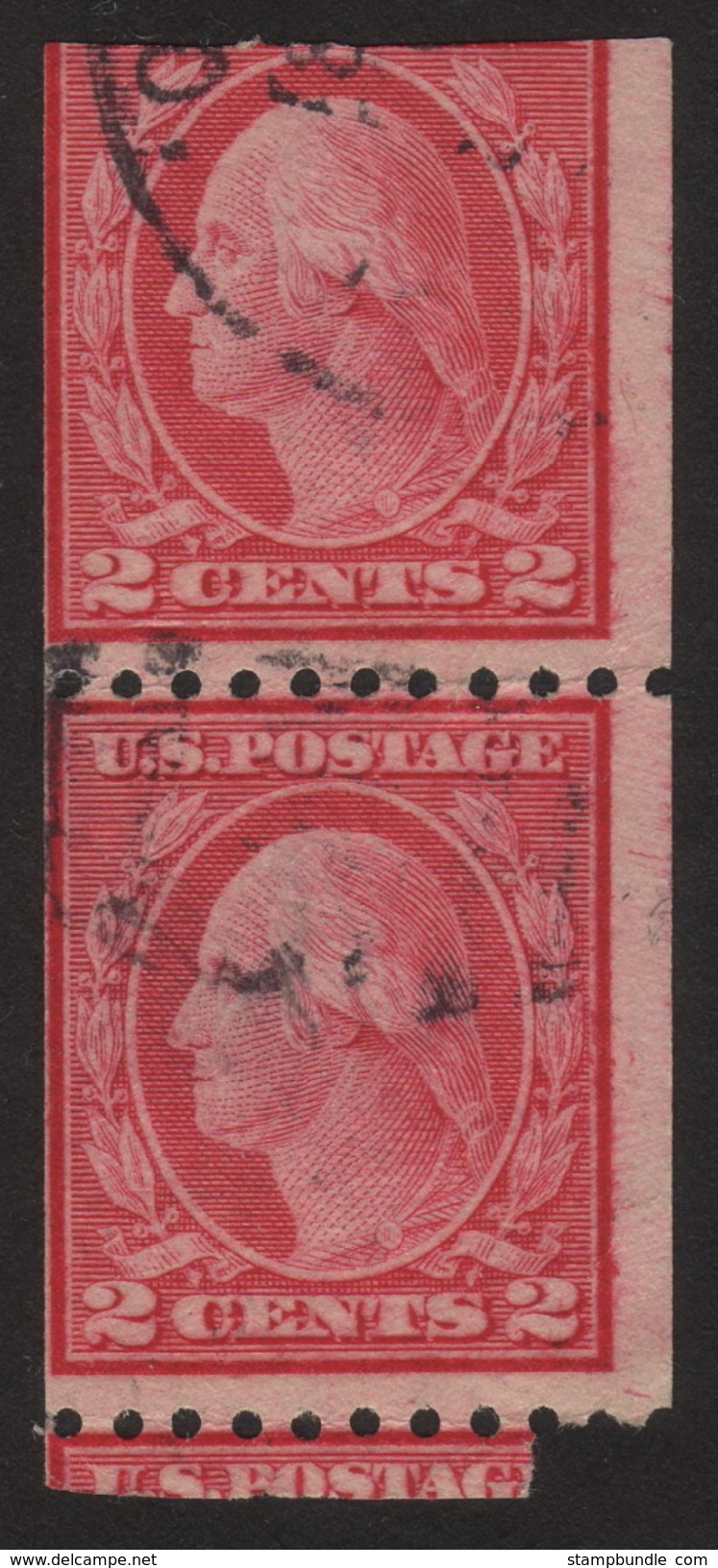 1916 US, 2c Stamp, Used, George Washington, Sc 487 - Gebruikt