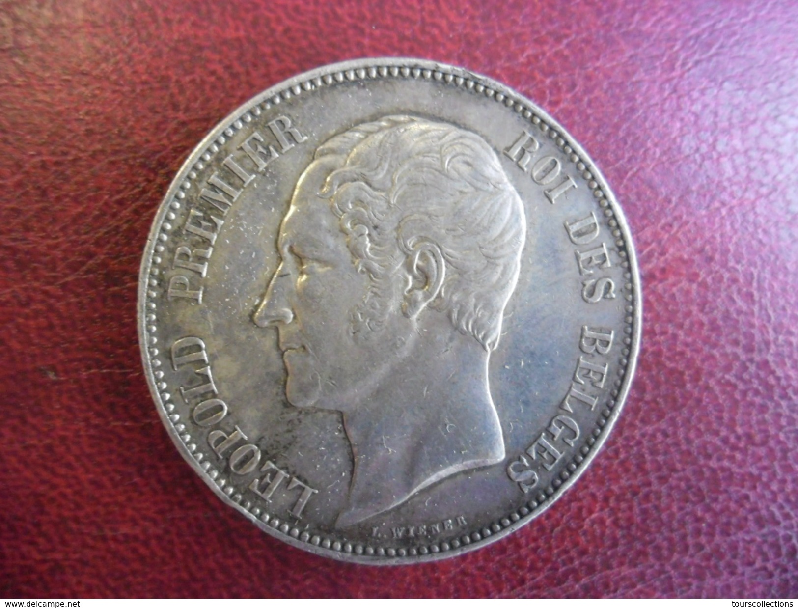 BELGIQUE - ECU 5 Francs Argent 1865 ROI LEOPOLD PREMIER @ 37 Mm 25 Gr. @ 2 Photos - 5 Francs