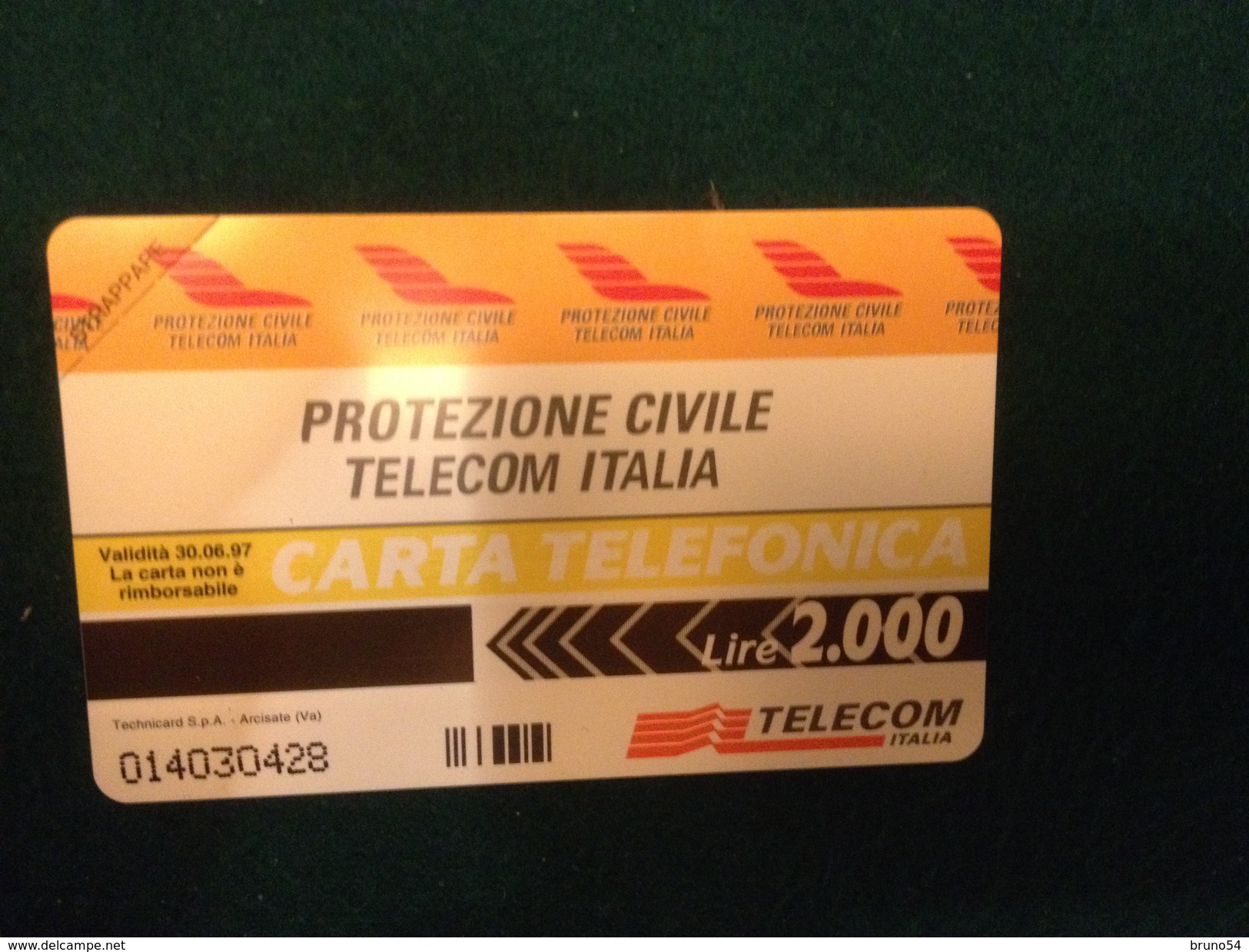 Scheda Telefonica Golden 298 Da Lire 2000 Nuova Protezione Civile  Telecom  Tiratura 50.000 - Private New Editions