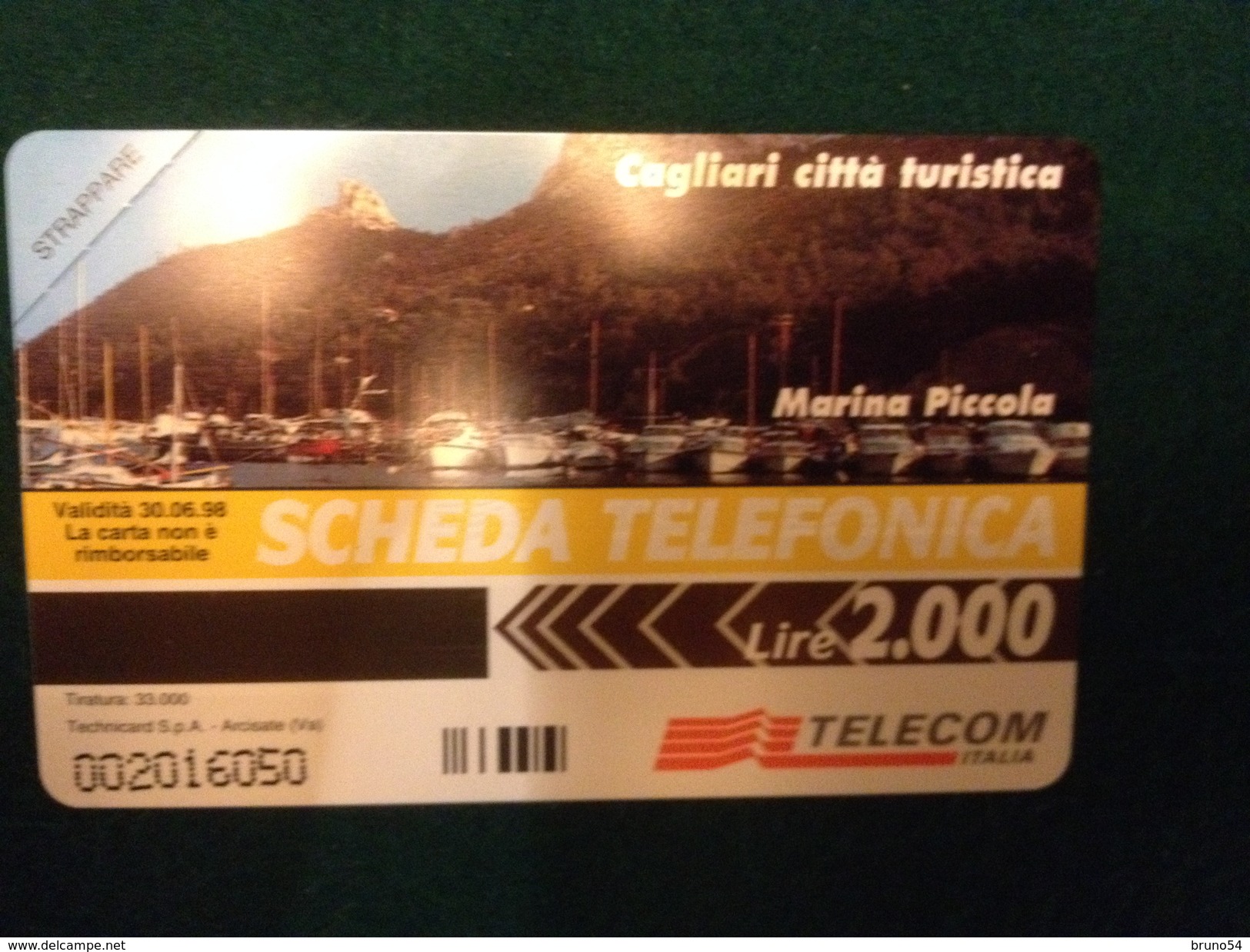 Scheda Telefonica Golden 302 Nuova Da Lire 2000 Cagliari Sagra Di S.Efisio  1 Maggio Marina Piccola Tir.33.000 - Privées Rééditions