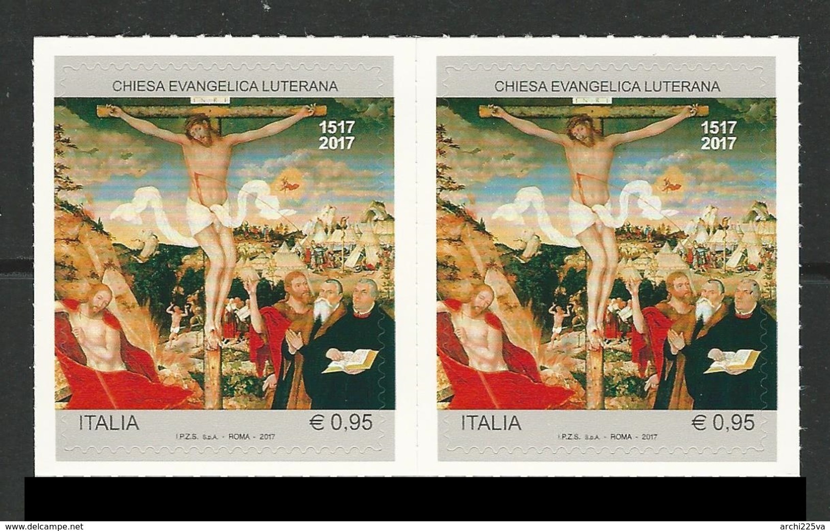 2017 - Chiesa Evangelica Luterana - V Centenario Della Riforma - Coppia - Adesivi - 2011-20: Mint/hinged