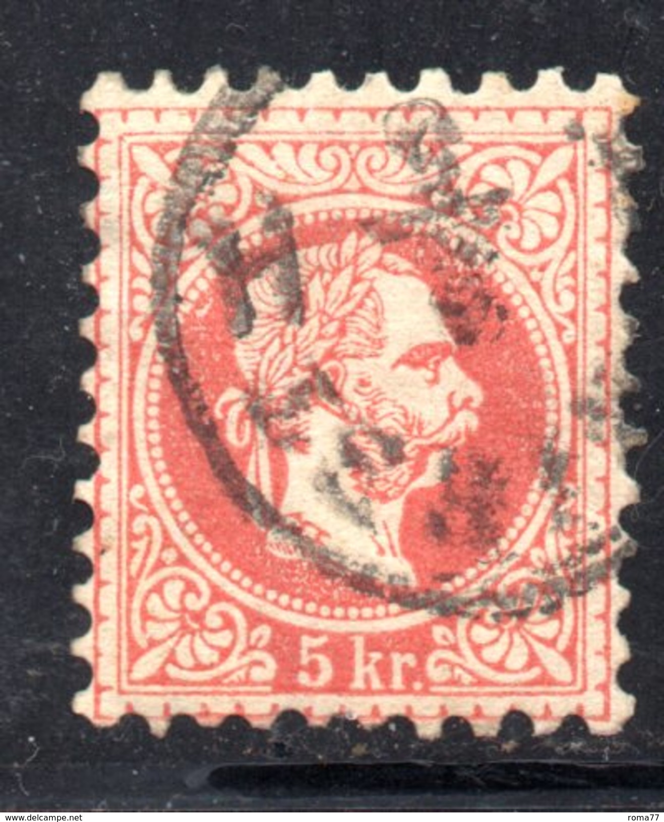 AUSTRIA 1867 , 5 Kr Usato Unificato N. 34 - Usati