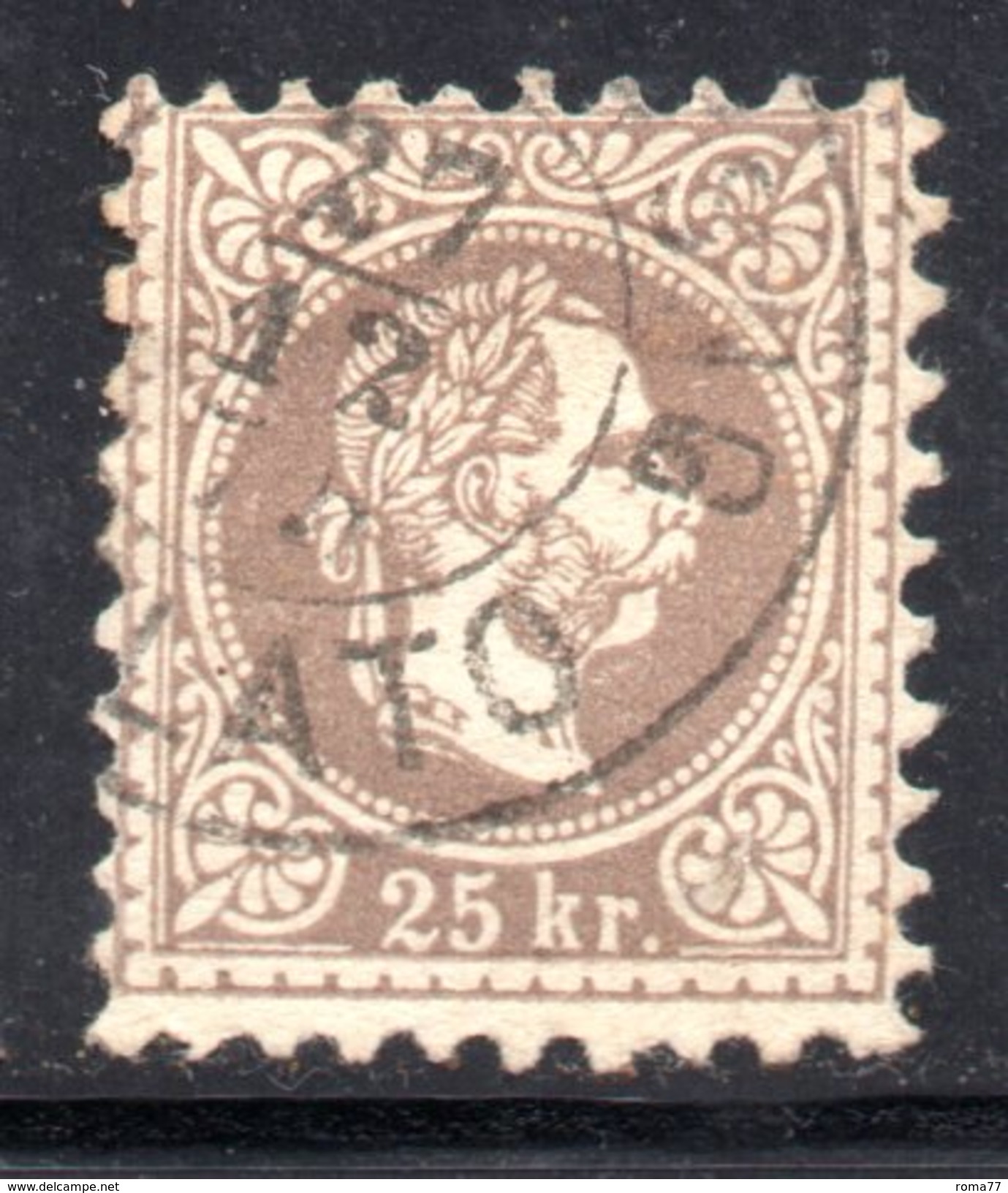 AUSTRIA 1867 , 25 Kr Usato Unificato N. 37 - Usati