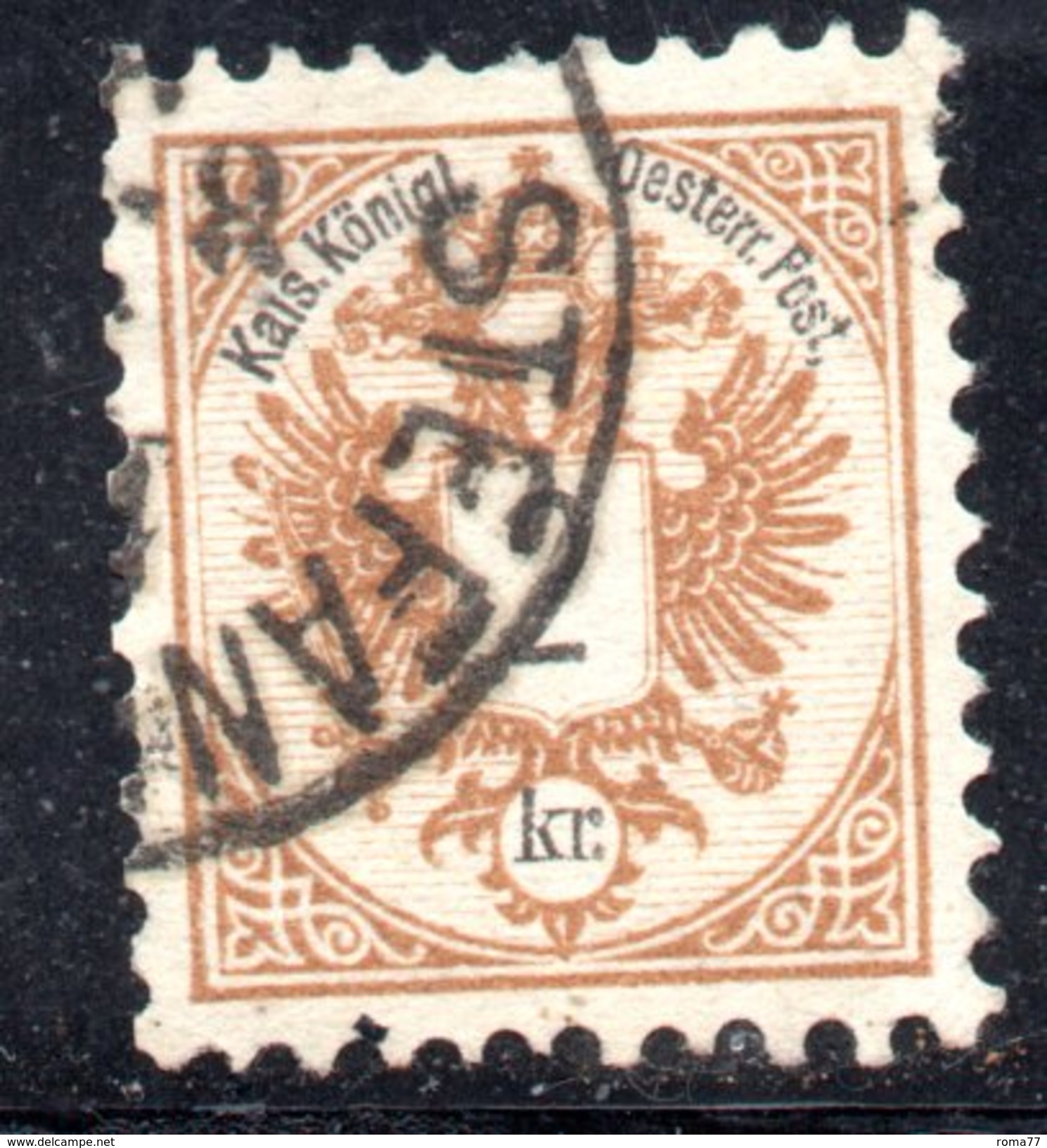 AUSTRIA 1883 ,  2 Kr Usato Unificato N. 40 - Usati