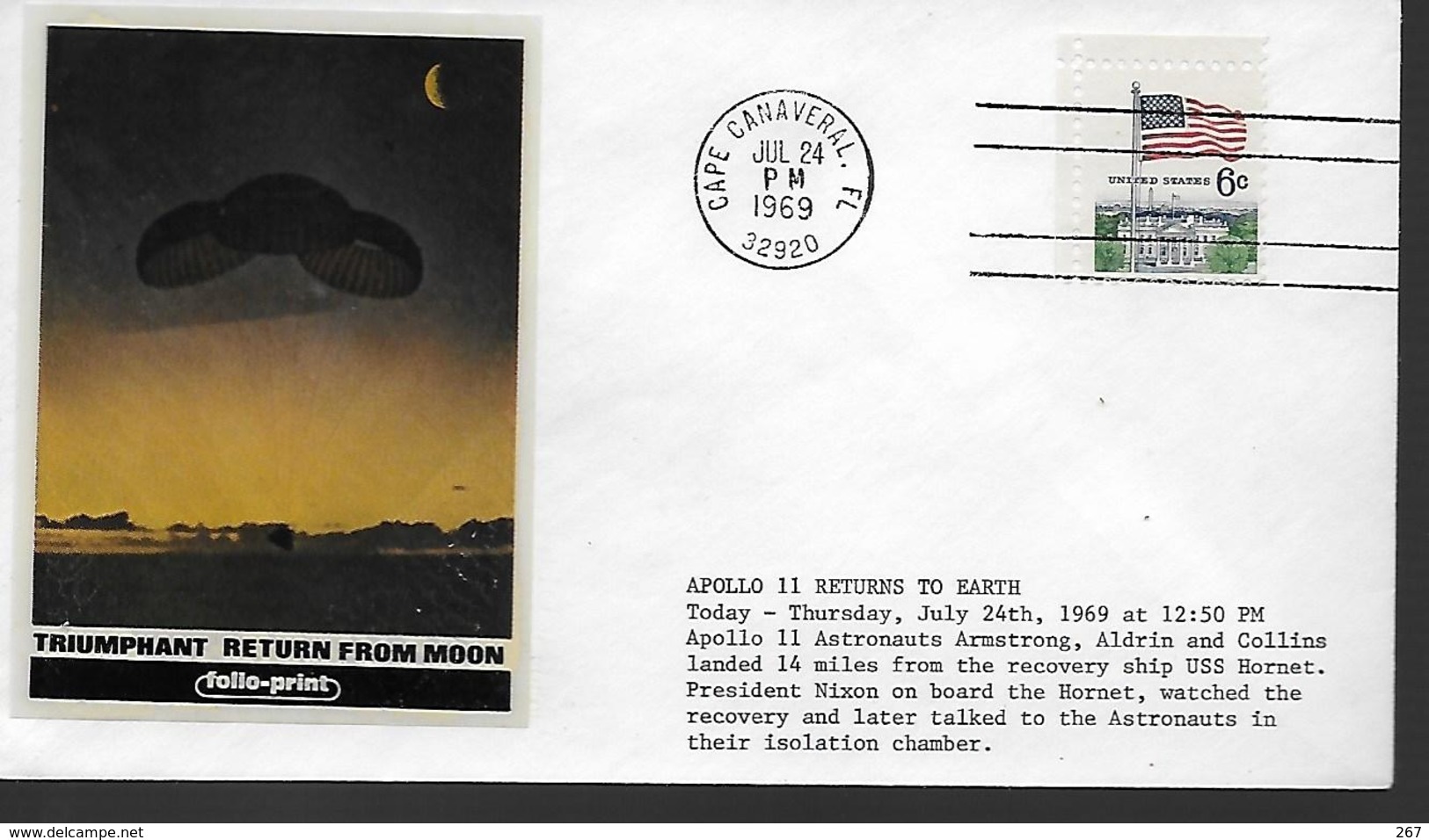 USA  FDC  1969 Apollo 11 Lune - Noord-Amerika