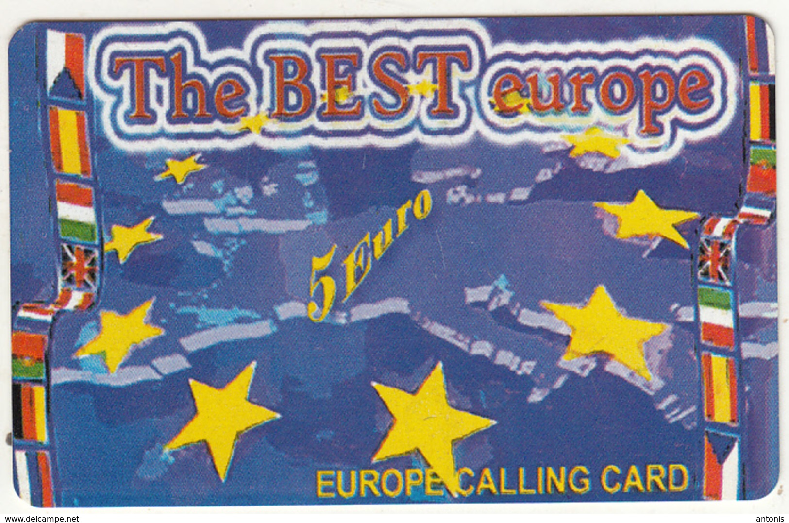 GREECE - The Best Europe, Amimex Prepaid Card 5 Euro, Used - Greece