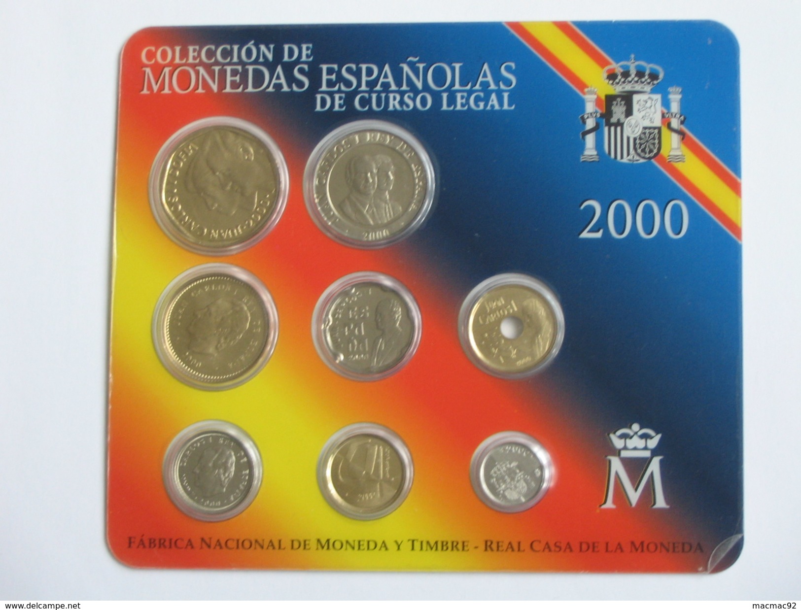 Coffret FDC ESPAGNE 2000 - Monedas Espanolas De Curso Legal  **** EN ACHAT IMMEDIAT **** - Sets Sin Usar &  Sets De Prueba